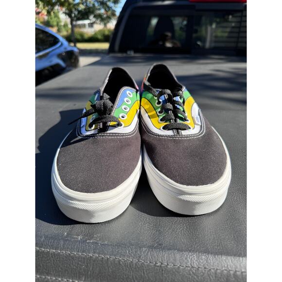 NEW Vans Skateboard Shoes Sneakers‎ Low Top Refract Rainbow Black Mens Size 11.5 main image 6